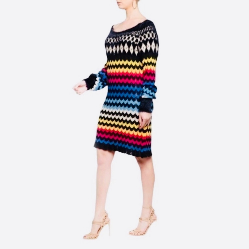 Farm Rio | Colorful Boho Sweater Dress EUC (Size M)
